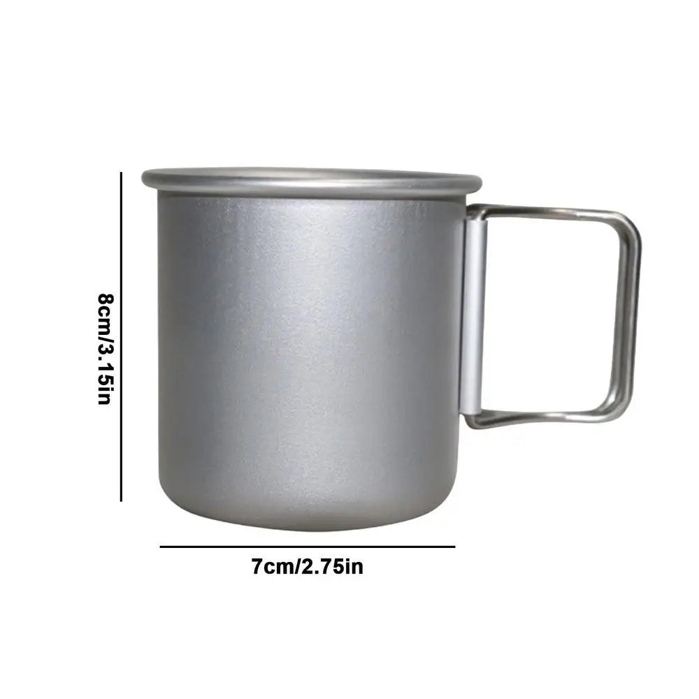 300Ml Camping Mug Aluminum Cup Tourist Tableware Picnic Utensils Outdoor Kitchen Equipment Travel Cooking Set Cookware Hiking