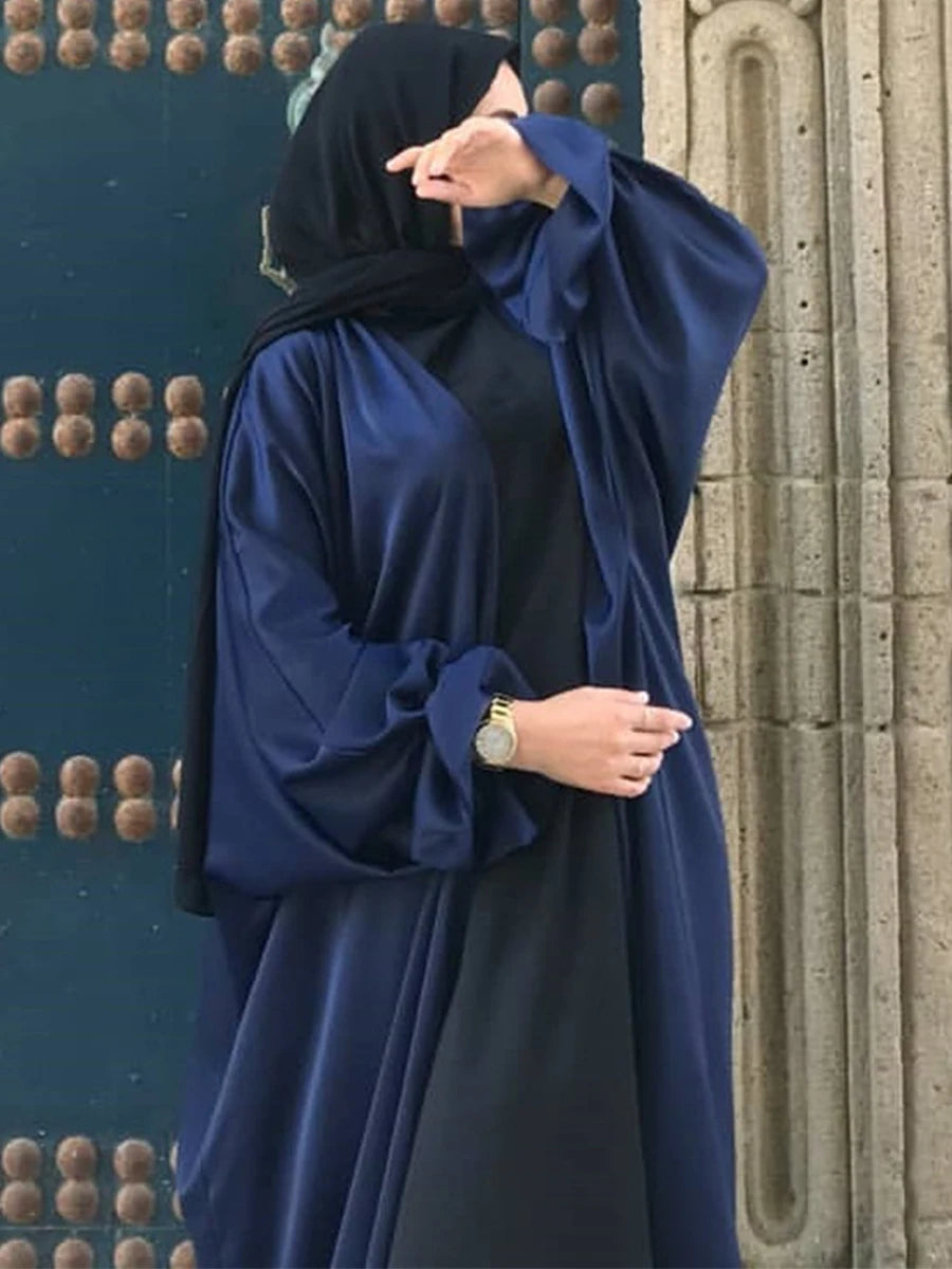 Summer Muslim Puff Sleeve Abaya Women Dress Elegant Modest Morocco Party Long Dress Islamic Turkey Dubai Eid Ramadan Jubah 2022