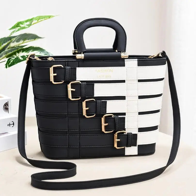 2024 Luxury Handbags Women Bags Designer Large Solid Belt Buckle Crossbody Shoulder Bags Women Messenger Bags Ladies Handbag