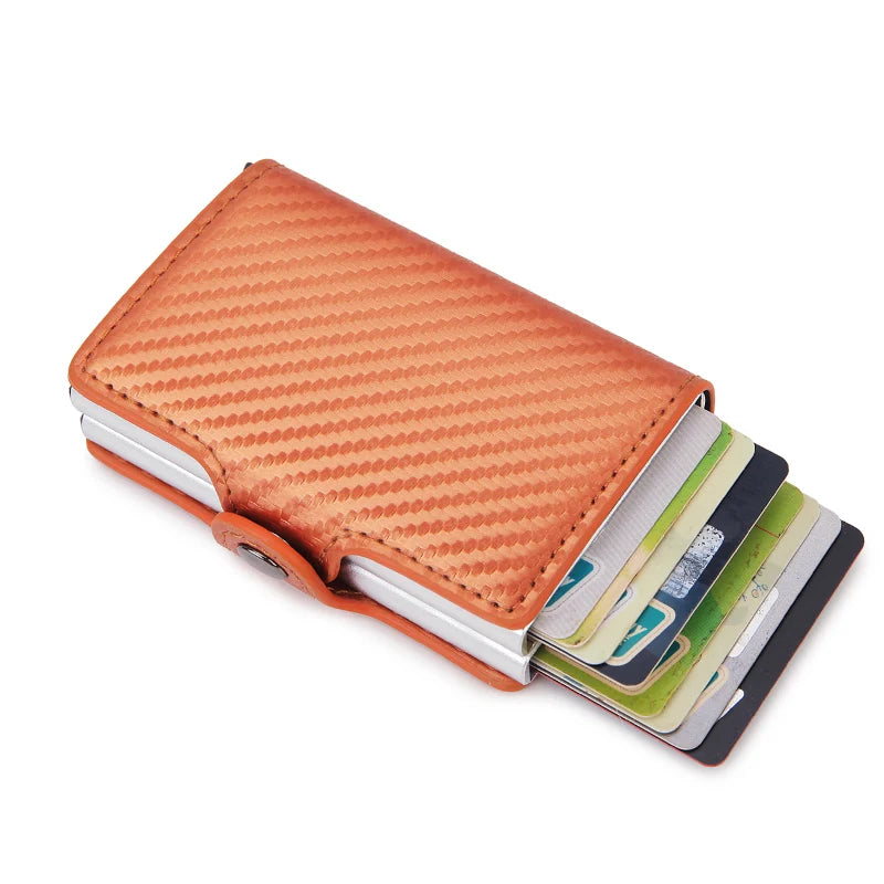 Engraving Rfid Carbon Fiber Leather Men Wallet Money Bag Purse Small Mini Card Holder Portomonee Male Walet Pocket PORTFOLIO