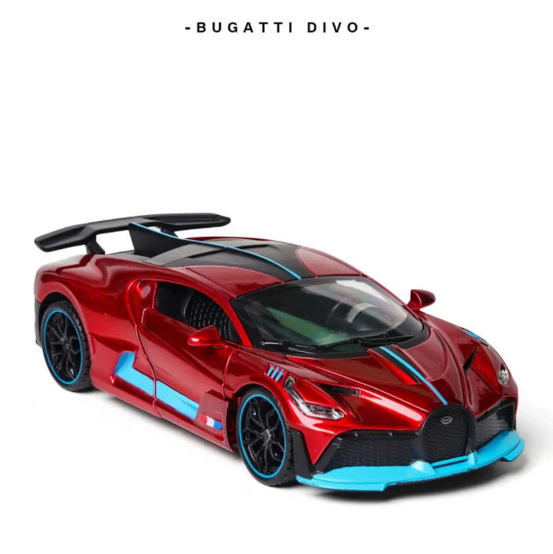 1/32 Alloy Diecasts Metal Toy Car Model Bugatti Divo Toy Vehicles Miniature Car Model with Light Toys for Boys Kids Christmas Gi