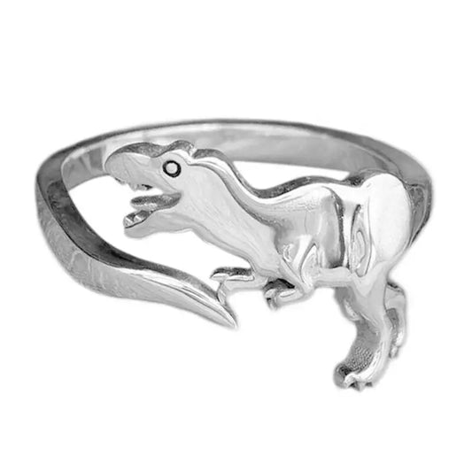 Dinosaur Rings Long-Necked Dragon Stegosaurus Jewelry Toy Cute Animal Open Adjustable Ring Gift for Women Rings