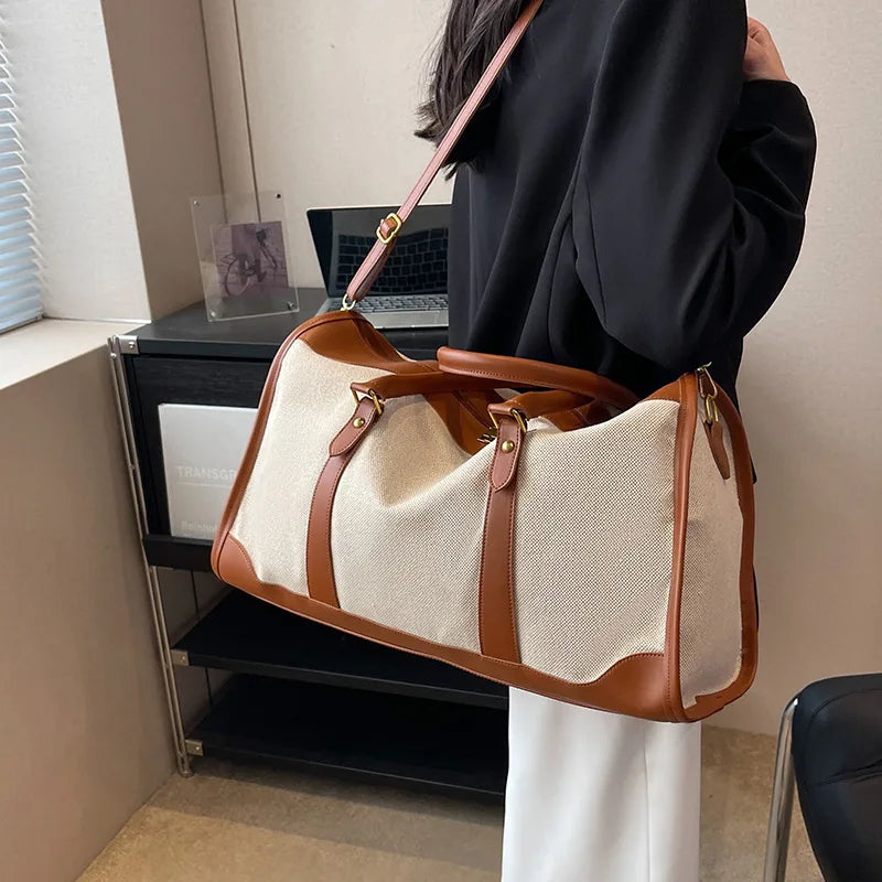 2024 Women Fashion Travel Bag Storage Tote Handbags Casual Single Shoulder Crossbody Bag Portable Large Capacity Commuter Bag