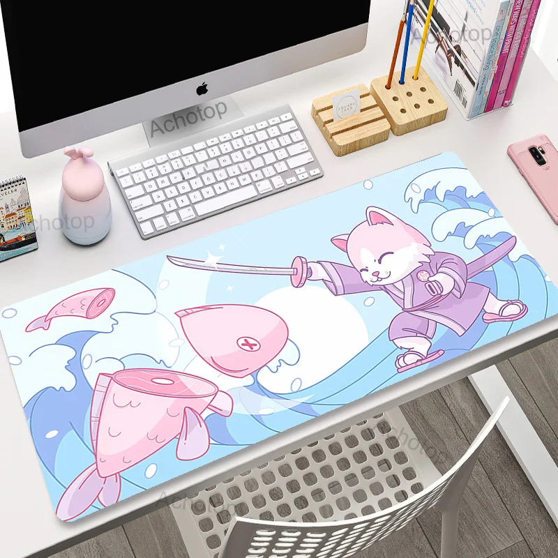 Kawaii Large Mousepad Game Mouse Pad Gamer Big Mouse Mat Cute PC Computer XXL Mouse Carpet 900X400 Mause Pad Keyboard Desk Mat