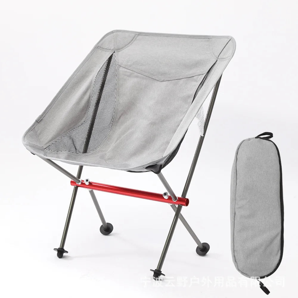 Portable Ultralight Foldable Outdoor Camping Chair Collapsible Picnic Backrest Seat Folding Aluminum Alloy Stool