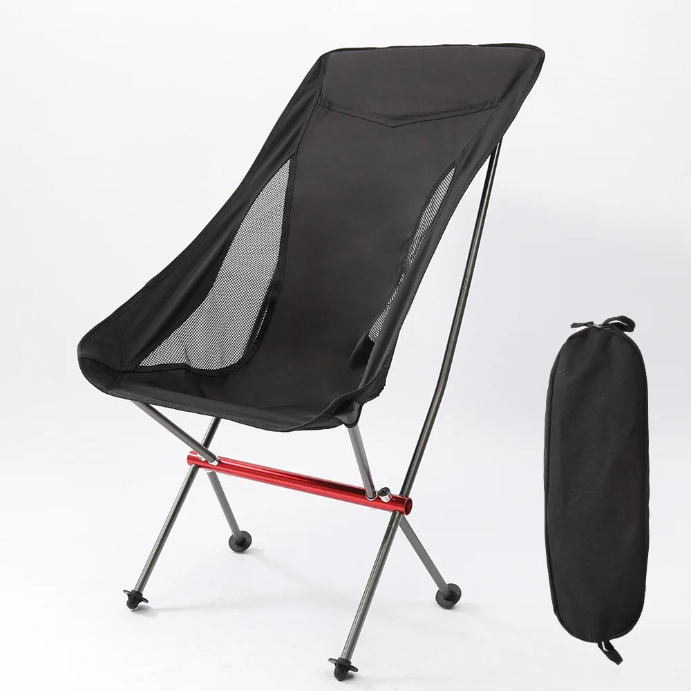 Portable Ultralight Foldable Outdoor Camping Chair Collapsible Picnic Backrest Seat Folding Aluminum Alloy Stool