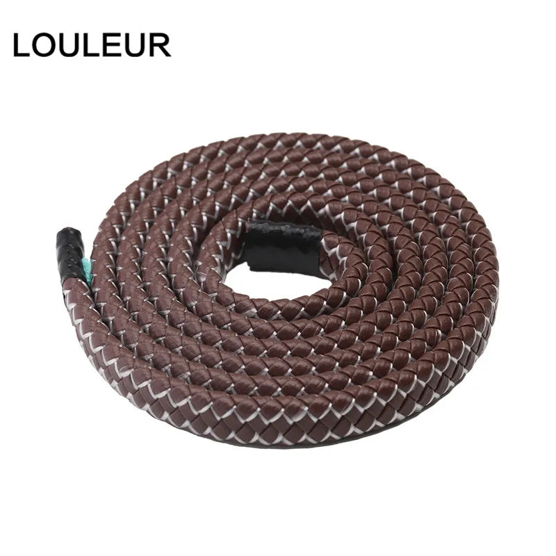 1M 12X6Mm Braided Leather Rope Punk Braided Leather Cord Flat Braided Cord Rope Accessories Jewelry Findings Handmade Gift