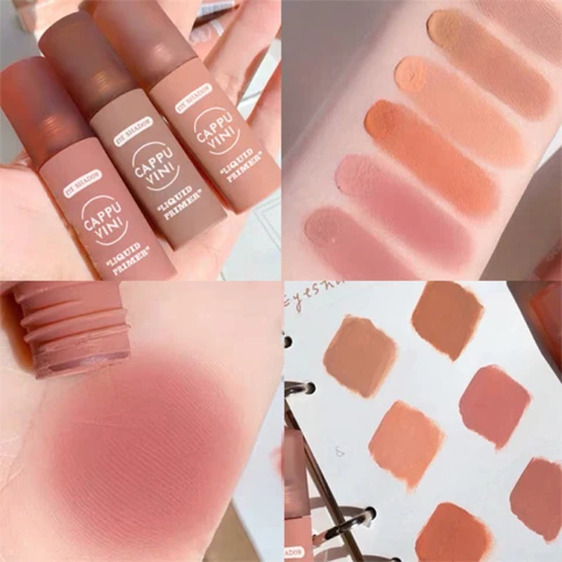 Cappuvini Matte Eyeshadow Cream Smooth Nude Eye Makeup Long Lasting Waterproof Orange Apricot Nude Liquid Eyeshdaow AC389