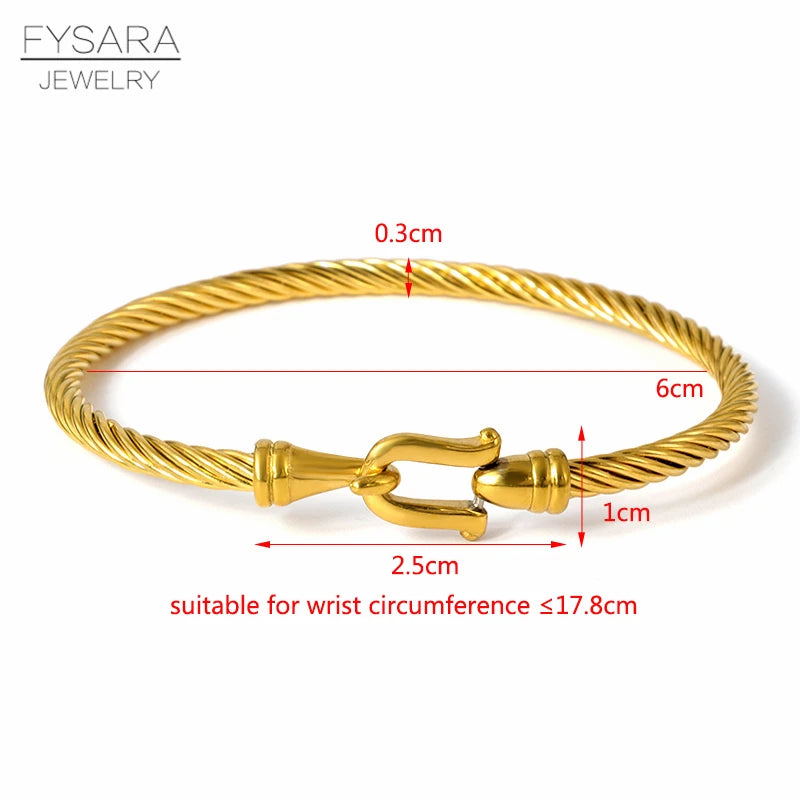 3Pcs/Set Royal Roman Bracelets & Bangles Cable Wire Woven Bangles for Men Stainless Steel Men Jewelry Accessories