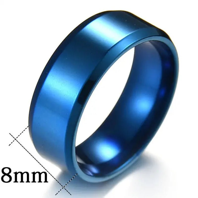 4Mm Simple Smooth Women Rings Black Stainless Steel Men Rings Birthday Gifts Rings for Men