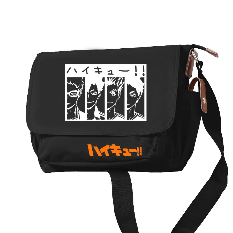 Hot Anime Haikyuu!! Crossbody Bags Cartoon Shoyo Hinata Bookbag Oxford School Bagpack Students Messenger Bag Women Handbag