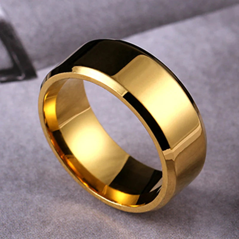 4Mm Simple Smooth Women Rings Black Stainless Steel Men Rings Birthday Gifts Rings for Men