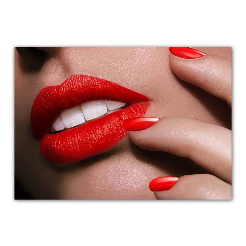 Beauty Nail Shop Art Poster Photo Wall Decoration Beauty Eeyelash Makeup Print Poster Canvas Painting HD2593