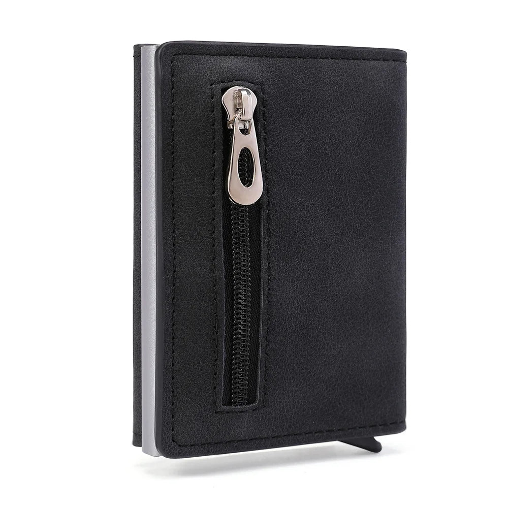 PU Leather Men Wallet Rfid Anti-Magnetic Credit Cards Holder with Organizer Coin Pocket & Money Clips Purse