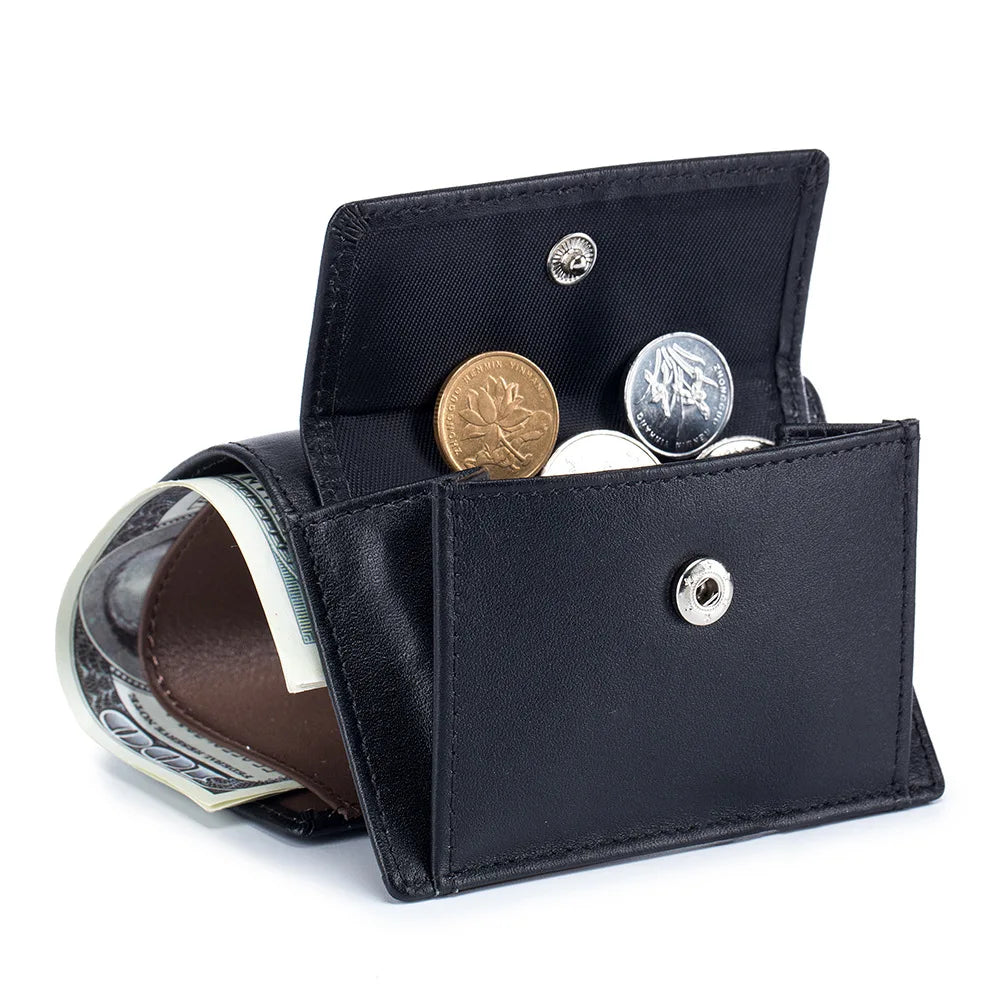 Men Wallet Genuine Leather Coin Purse Short Credit Card Holder