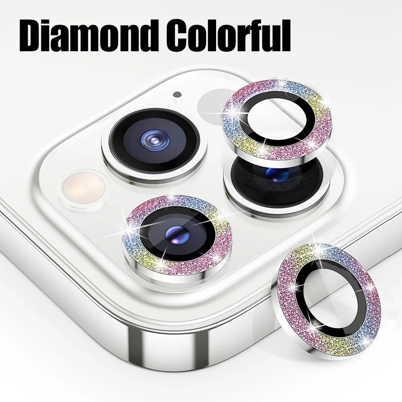 Luxury Camera Lens Protector Glass for Iphone 13 12 11 14 Pro Max Camera Protective Glass for Iphone 12 13 Back Lens Protector