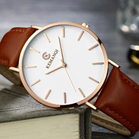 Super Thin Mens Watches Fashion Simple Men Watches Blue Glass Quartz Men Watch Erkek Kol Saati Reloj Hombre Relogio Masculino