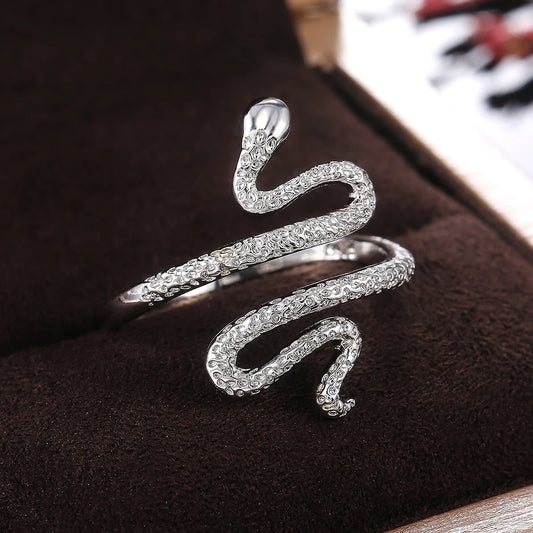 Fashion Metallic Snake-Shape Women Rings Daily Wearable Versatile Jewelry Delicate Girl Accessories for Party Snake Rings