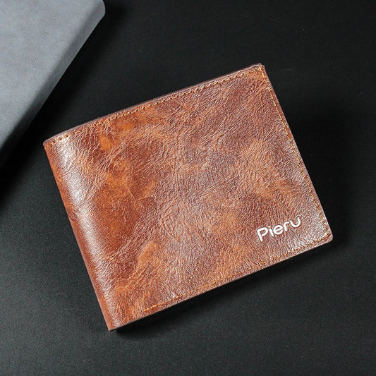 High Quality Men Leather Short Slim Wallet Business Male Purse Credit Card Holders Multi-Card Men Wallet Money Bag