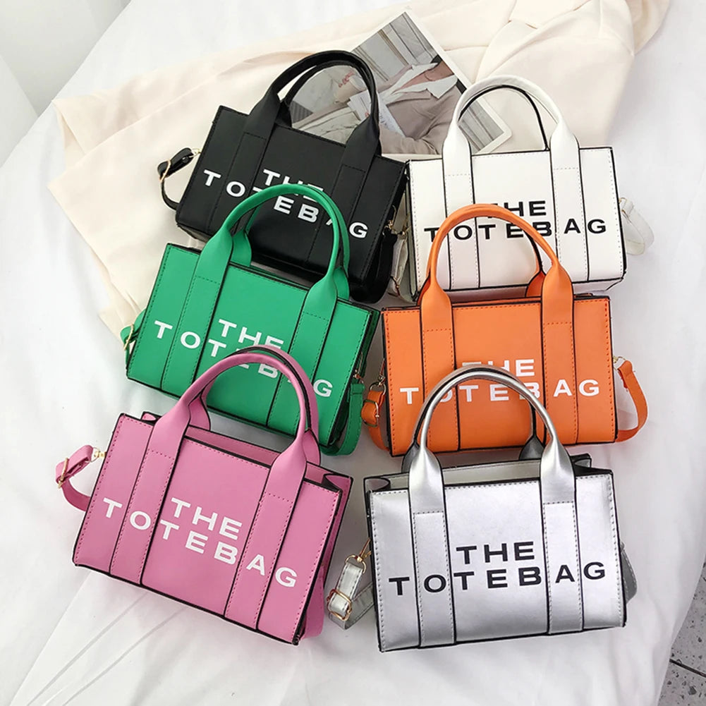 The Tote Bag for Women, Trendy PU Leather Handbag, Top Handle Satchel Purse, Casual Crossbody Bag Casual Simple Shoulder Bag