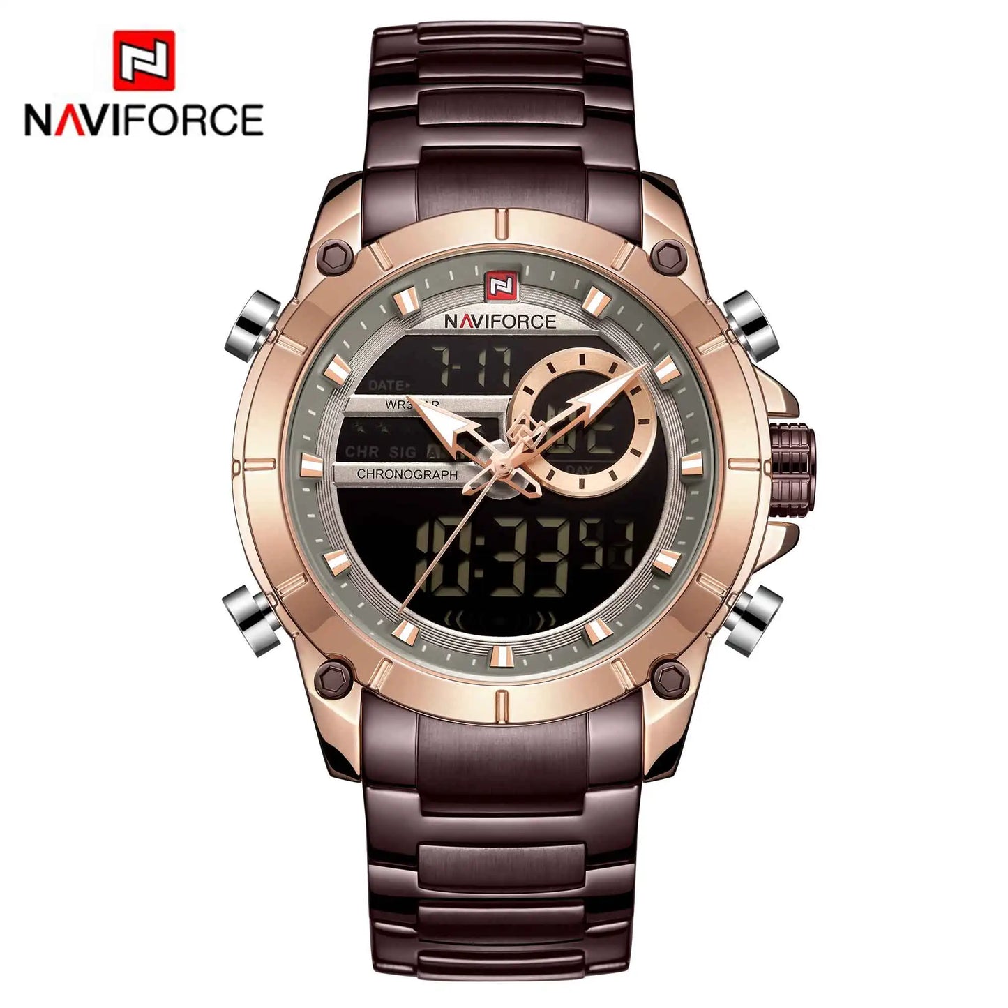 Luxury Original Sports Wrist Watch for Men Quartz Steel Waterproof Digital Fashion Watches Male Relogio Masculino 9163