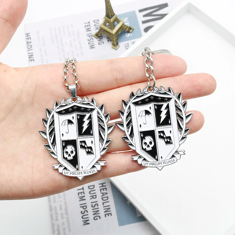 Fantasy American Drama Umbrella Academy Necklace the Umbrella Academy Badge Pendant Necklace Bead Chain Women Men Jewelry Gift