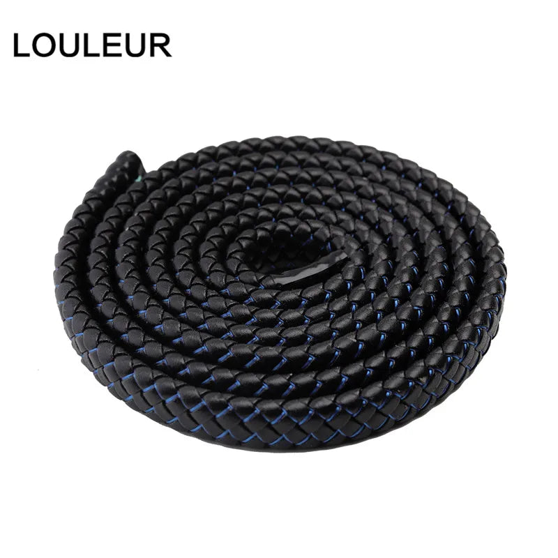 1M 12X6Mm Braided Leather Rope Punk Braided Leather Cord Flat Braided Cord Rope Accessories Jewelry Findings Handmade Gift