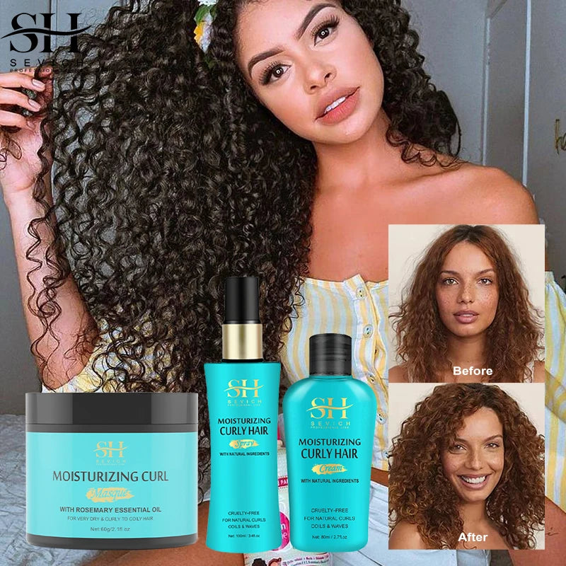 Curly Hair Care Styling Hair Moisturizing Set Natural Curl Boost Hair Bounce Hair Elastic Cream Styling Enhancing Hair Care