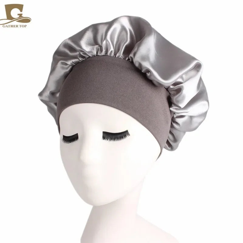 Soft Shower Caps Soft Silk Night Caps Hair Care Bonnet Nightcap for Women Beauty Salon Hair Care Hats Bathroom Products