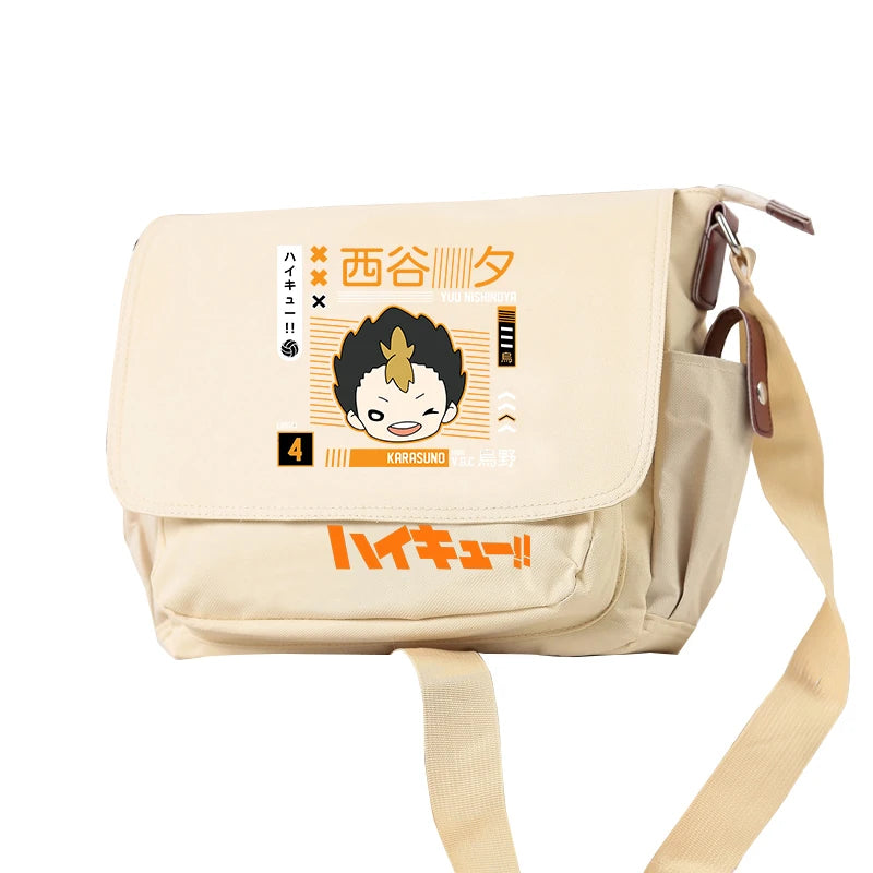 Hot Anime Haikyuu!! Crossbody Bags Cartoon Shoyo Hinata Bookbag Oxford School Bagpack Students Messenger Bag Women Handbag