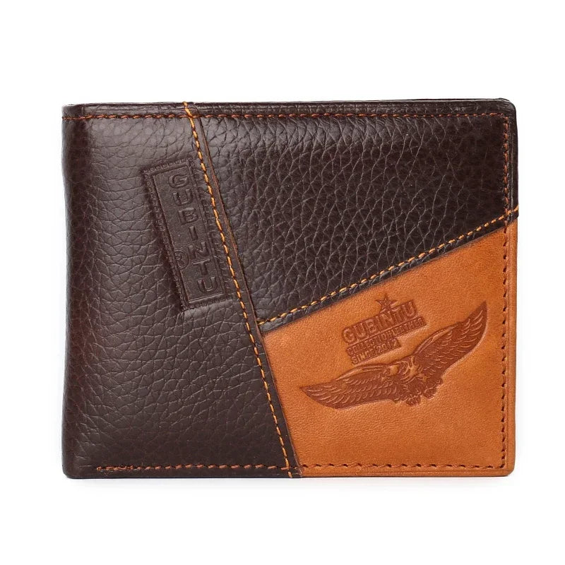 100% Cow Genuine Leather Men Wallet Many Departments Short Bifold Man Wallets Zipper Coin Pocket Card Holder Purses Male Wallets