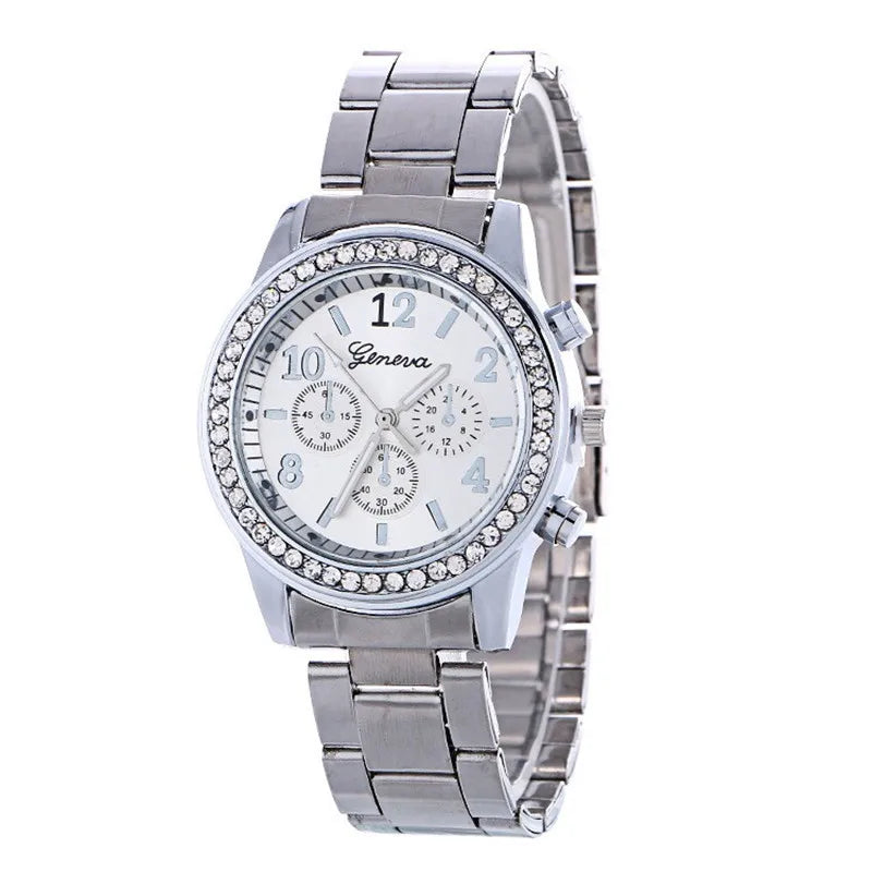 Women Quartz Crystal Luxury Watch Feminino Relogio Bracelet Wristwatch Casual Reloj Gold/Silver Mujer Bayan Kol Saati