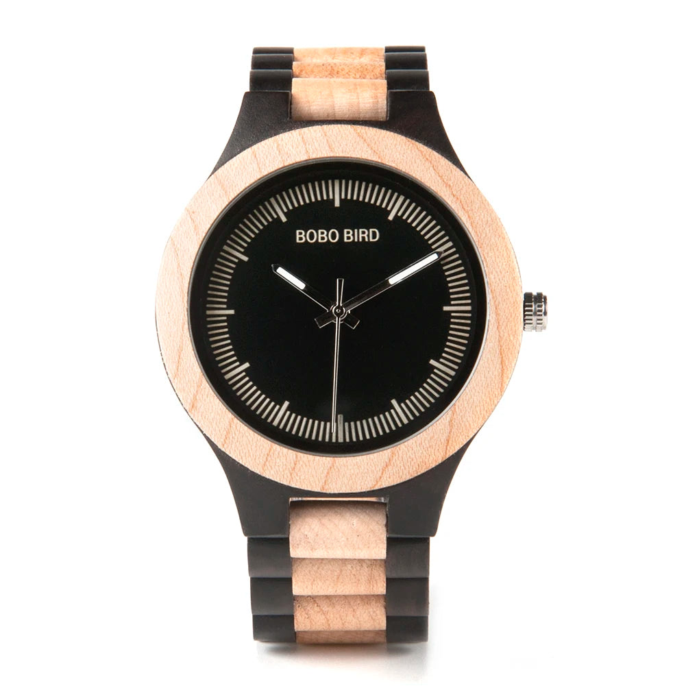 Relogio Masculino  Wood Men Watch Zabra Wooden Timepieces Quartz Watches for Men Watch Custom Gift Drop Shipping