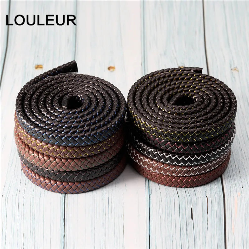 1M 12X6Mm Braided Leather Rope Punk Braided Leather Cord Flat Braided Cord Rope Accessories Jewelry Findings Handmade Gift