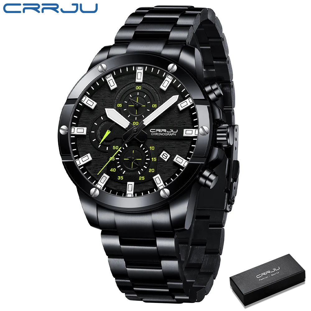 Men Watch NEW Quartz Big Watches Full Steel Waterproof Chronograph Wristwatch for Men Relogio Masculino