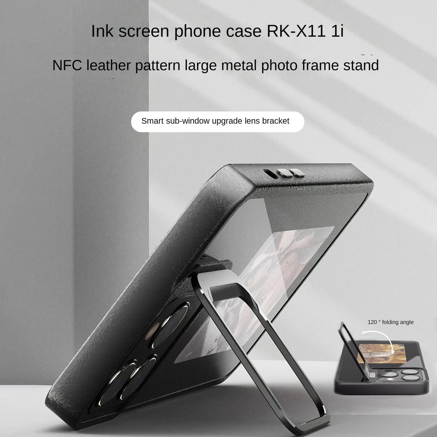 Luxurious Upgraded NFC DIY Photo Ink Phone Case for 13 Case 15 16 Pro Max Bluetooth Screen Protector Protection Bracket