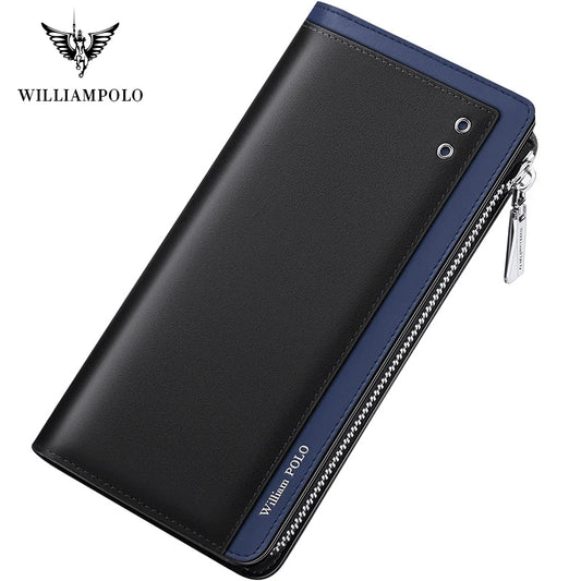 Wallet for Men Coin Leather Luxury Brand Men Wallets Long Zipper Clutch Business Designer Card Holder Wallet