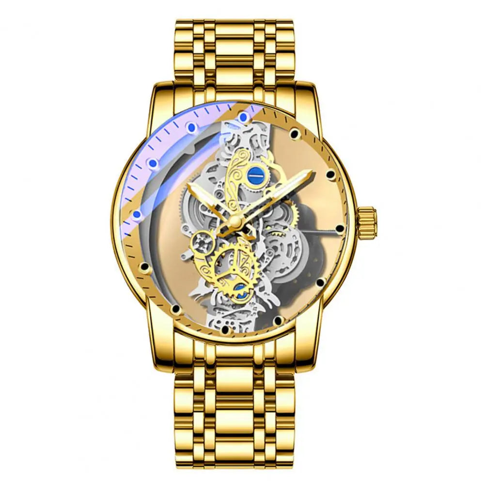 Mechanical Wristwatches Watch Pointer Design round Dial Luminous Hollow High Hardness Decoration Waterproof Luxury Quartz Watch