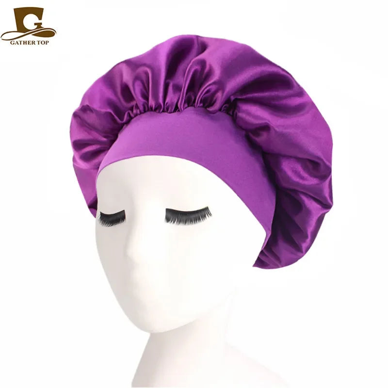 Soft Shower Caps Soft Silk Night Caps Hair Care Bonnet Nightcap for Women Beauty Salon Hair Care Hats Bathroom Products