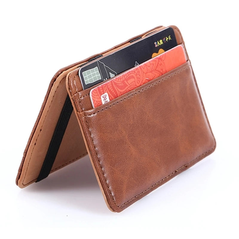 Fashion Men Slim Wallet Male Ultra Thin Short Men Magic Wallet Money Cash Card Holder Purse