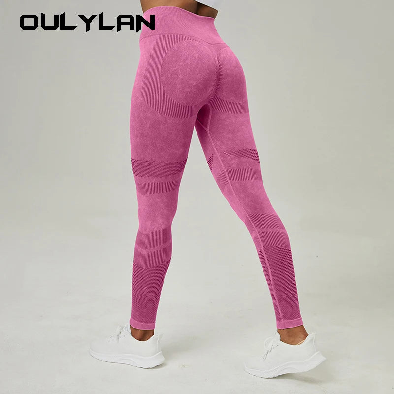 Women Leggings Yoga Pants Bubble Butt Push up Fitness Legging High Waist Scrunch Tight Gym Seamless Legging