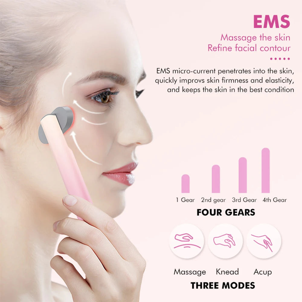 Eye Beauty Device Multifunctional Eye Skin Tightening Beauty Wand Hot Compress Lighten Dark Circles Facial Massage Tool