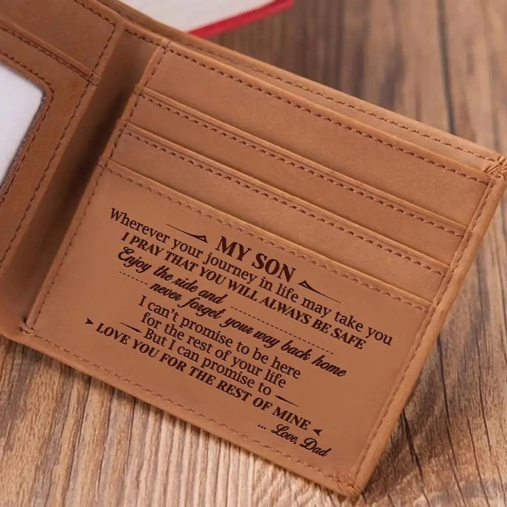 Free Engraving 100% Genuine Leather Men Wallet Gift of Dad to Son V E1001-1015 Small Mini Card Holder Card Wallet Men