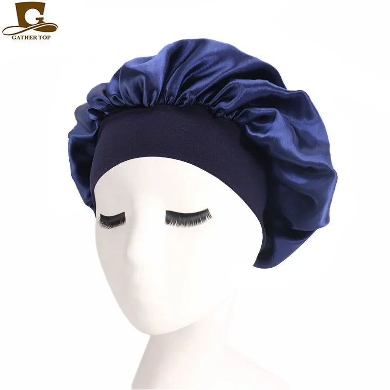 Soft Shower Caps Soft Silk Night Caps Hair Care Bonnet Nightcap for Women Beauty Salon Hair Care Hats Bathroom Products