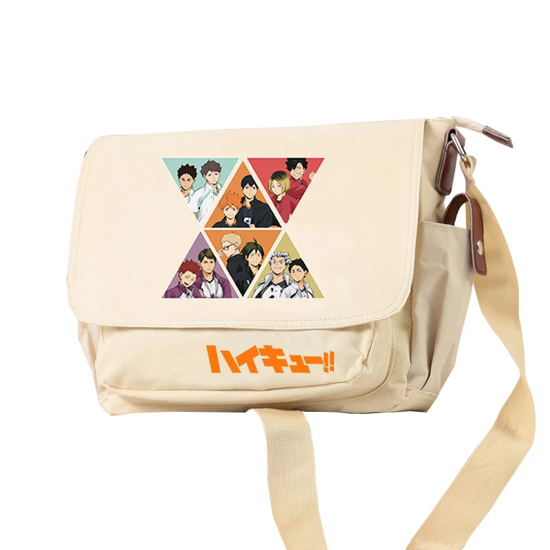 Hot Anime Haikyuu!! Crossbody Bags Cartoon Shoyo Hinata Bookbag Oxford School Bagpack Students Messenger Bag Women Handbag