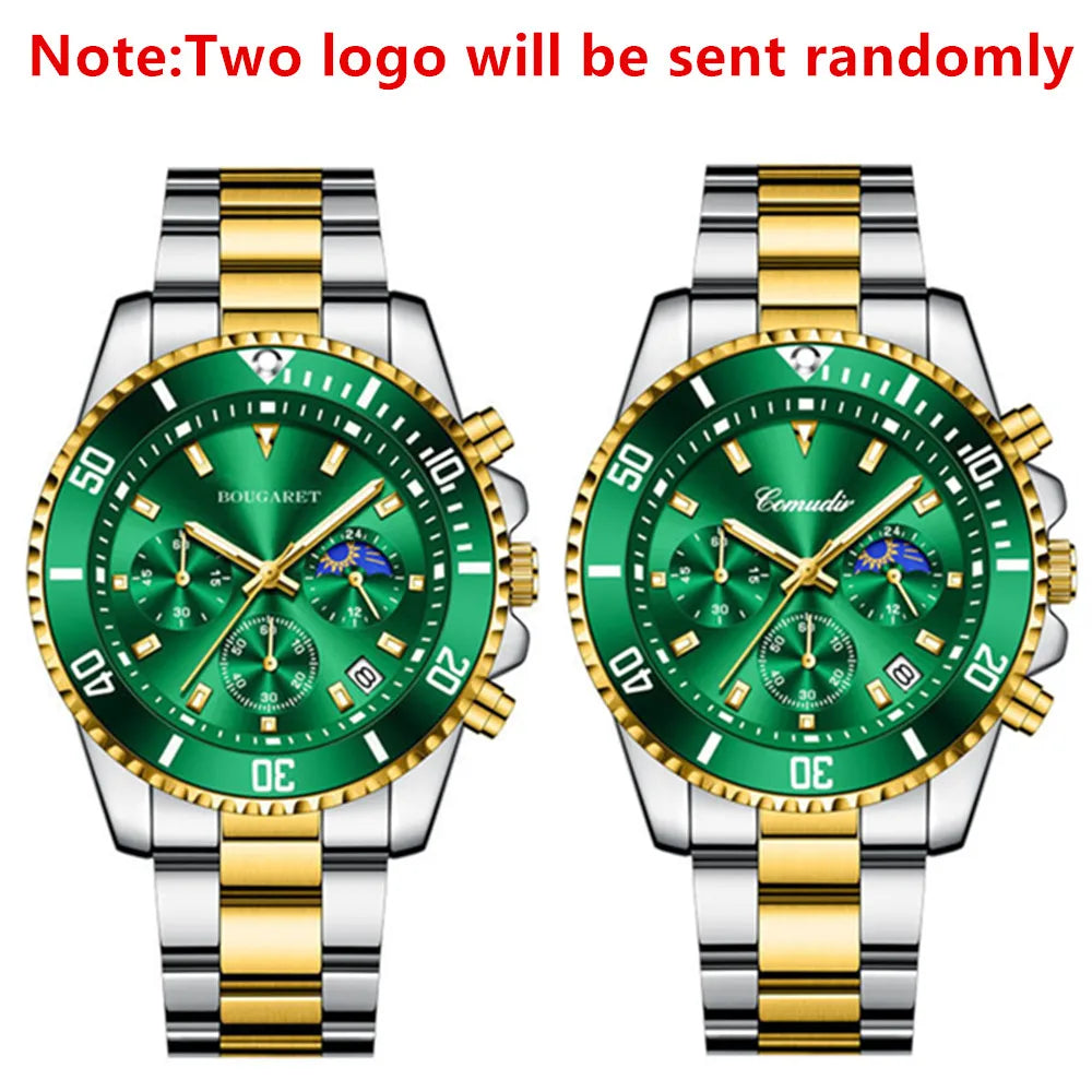 Top Brand Watch for Men Multi-Dial Waterproof Sports Male Stainless Steel Quartz Watch Fashion Luminous Men Watch Reloj Hombre