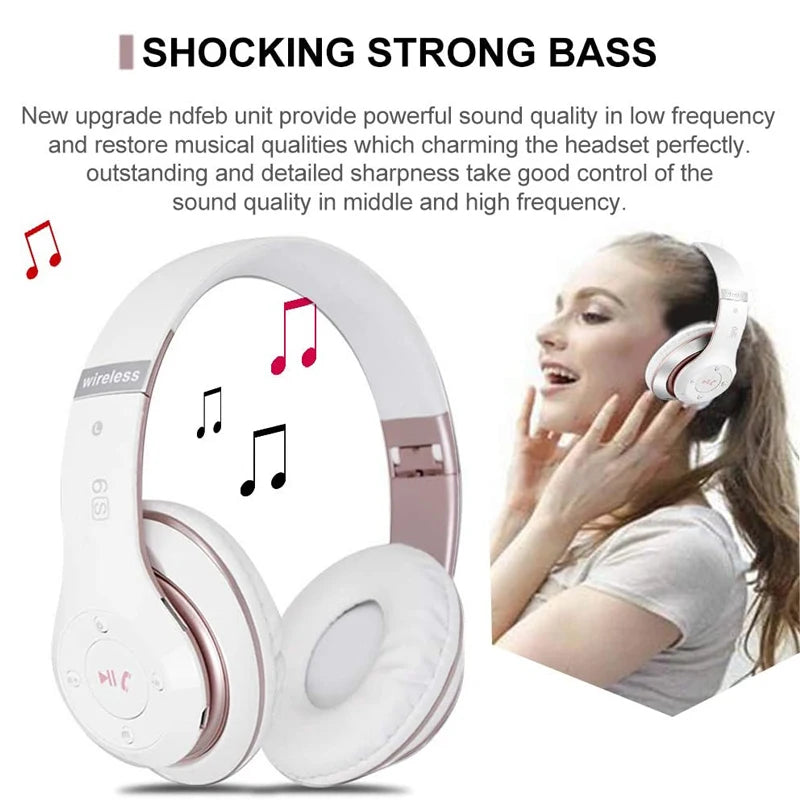 Wireless Headphones Sport Bluetooth 5.0 Earphone Foldable Wirele Handsfree Headset Ear Buds Head Phone Earbuds for Iphone Xiaomi