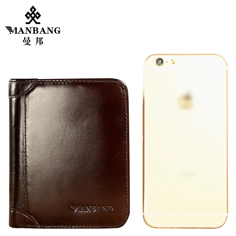 Classic Style Wallet Genuine Leather Men Wallets Short Male Purse Card Holder Wallet Men Fashion High Quality