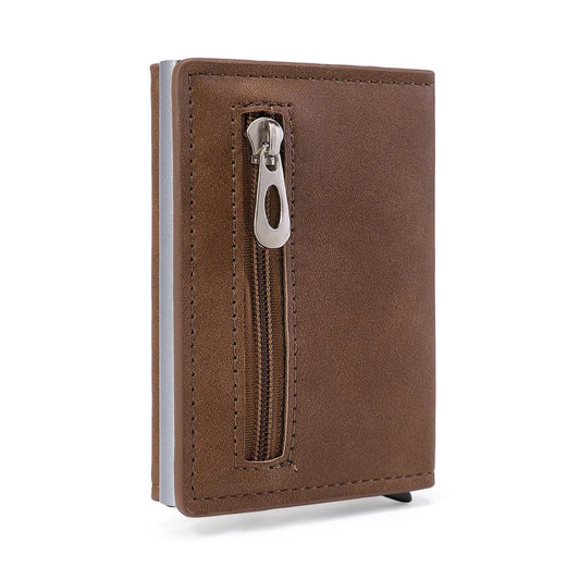 PU Leather Men Wallet Rfid Anti-Magnetic Credit Cards Holder with Organizer Coin Pocket & Money Clips Purse