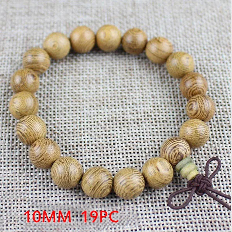 Chicken Wing Wood Buddhist Prayer Beads Tibetan Mala Buddha Bracelet Rosary Wooden Bangle Women Men Jewelry Pulseira